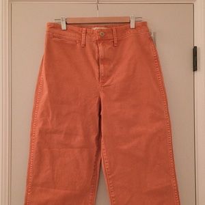 Madewell Coral Wide Leg Pants